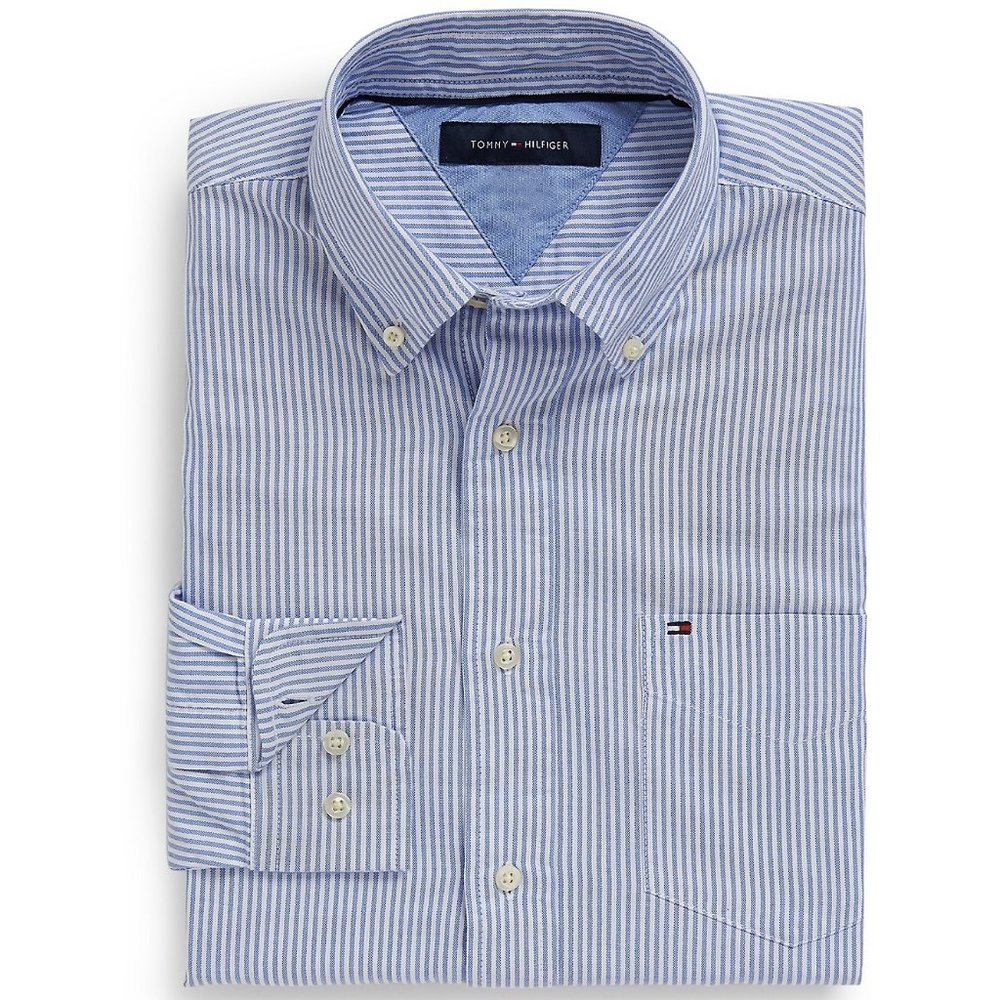 Tommy Hilfiger Classic Fit Striped Oxford Shirt - Size XL / L / M / S